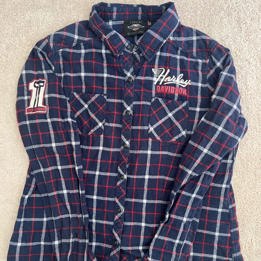 Harley Davidson Plaid Snap-Up Shirt